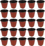 IWOWHERO 50Pcs Flower Planter Pots Durable Plastic Succulent Containers for Use for Home and Garden Decoration Non Deforming Space Saving Design