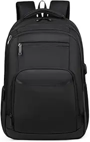 [SSDKWUA] Backpack Nylon Men Thickened Casual Black Backpack Large Capacity Double Shoulder Computer Bag Ladies