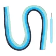 Paper Quilling Strips, 21.3" 5mm with Pen(Blue, 120 Strips)