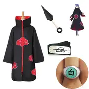 Adult Naruto Akatsuki Robe Cloak Konan Costume Ring Headband Kunai