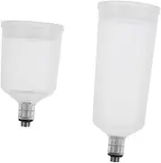 MUELODSIC 2Pcs Split Type Airbrush Paint Cup Replaceable Paint Hopper for Model Making Cake Decorating Nail Art Durable Construction