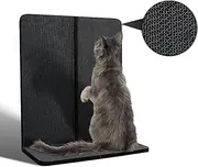 Pet Zzz Cat Scratcher,Cat Cardboard, L-Shaped Cat Scratch Pad Wall Mounted,Cat Scratching Post with Extra Large Scratching Surface，Cat Scratching Pad for Indoor Cats (Wide Black)