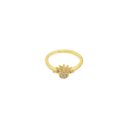 (W) Pandora Celestial Sparkling Sun Ring Gold Plated Clear