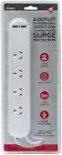 1x New 4 Outlet PowerBoard 2 USB With Surge Surge Protector PowerBoard Lead 1M