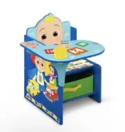 Kids Cocomelon Chair Desk with Storage Bin Study Room Gift for Little Boys Girls