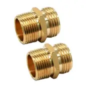 3/4” GHT Male x 3/4” NPT Male Connector, Brass 3/4" GHT Male x 3/4" NPT Male