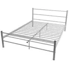Bed Frame Grey Metal Double Size Double Bed Frames