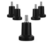 5Pcs - Rotating Chair Fixed Casters - Black