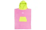 Ocean & Earth Pink/Green Toddlers Cotton Hooded Beach Poncho Towel