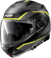 Nolan N100-5 Plus Overland N-Com Helmet, grey-yellow, Size XS for Men Grey Yellow
