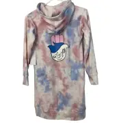 Girls Youth Spiritual Gangster Tie-Dye Hoodie Dress Hamsa Dove Graphic XS 8 7224