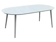 FurnitureOkay Cove Aluminium Outdoor Dining Table (200x100cm Oval) - White