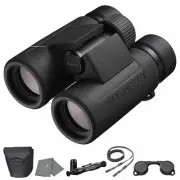 Nikon Prostaff P3 10x42 (16777) Black Binoculars Bundle with Lens Pen, and Cl...
