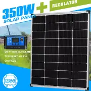 350W Solar Panel 12V 350 Watt & 10A Regulator Mono Caravan Camping Power Charge