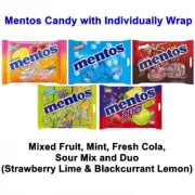 Mentos Candy 100 Pcs Mint Cola Mixed Fruit Strawberry&Blackcurrant Lime Sour Mix