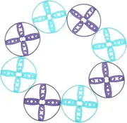 SUPVOX 8Pcs Outdoor Flying Disc Interactive Garden Throwing Disc Durable Plastic Flying Plate for Fun Parent Play Safe for Pets