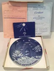 NIB 1986 B&G 7-1/4" Bing & Grondahl "Silent Night Holy Night" Hand Signed COA
