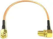 ROBAUN Antenna Extension SMA Male Switch Reverse RP SMA/TNC Plug Jack Pigtail Cable Adapter RG316 15cm/30cm/50cm/100cm(RP SMA Female Angle,30cm)