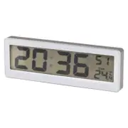 Digitech LCD Clock with Thermometer Wall Mountable Display Time & Temperature