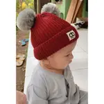 兒童無簷小便帽 DC/BABY BEANIE POMPOM PREMIUM POM02 針織男女皆宜