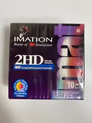 Imation 2HD 3.5" 1.44 MB IBM Formatted Diskettes 10-Pack Brand New