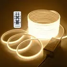 COB Outdoor LED Strip Lights Waterproof 50ft Dimmable LED Rope Light with Reo...