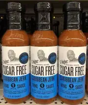 3 BOTTLES G Hughes Sugar Free Caribbean Jerk Wing Sauce 12 oz Beef Chicken
