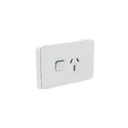 Clipsal Iconic Series Cover Frame - 1 Switch & 1 Socket - 15 A - Horizontal - Cool Grey - 3015/15C-CY