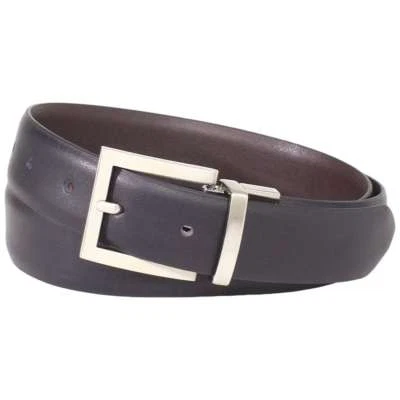 Florsheim Men's NEW Mason Reversible Black-Brown Leather 1.25" Wide Belt