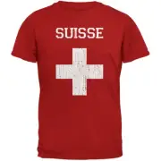 World Cup Distressed Flag Suisse Red Youth T-Shirt