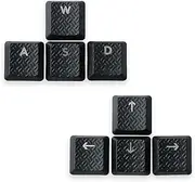 BestParts Texture Tactility Backlit Keycaps Replacement for Logitech G813/G815/G913/G915 TKL RGB Mechanical Gaming Keyboard (WASD+Arrow Keys) (Black)