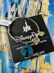 Disney Parks ALEX & ANI PRINCESS MERIDA BRAVE SILVER BANGLE CHARM BRACELET