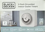 BLACK+DECKER 2 Grounded Outlets Timers Analog Timer Outlet (2-Pack)