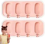 Ice Molds | Silicone 4-Hole Design Mould Maker - 2X Easy Release Moulds Ice Cream Maker Food Grade Mold for Juice, Pudding, Fruit