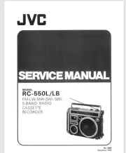 JVC RC-550L/LB service manual Boombox Tape teck 5 band radio 1978
