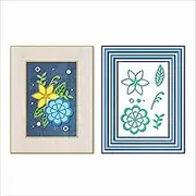XMZZMX Flower Frame Metal Cutting Dies for Card Making, Paper Embossing Die-Cuts Sets, DIY Scrapbooking Photo Album Arts Crafts Templates, Stencils for Holiday Christmas Decoration
