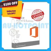 Microsoft Office 2016 Home&Business Windows English PC Key Card & DVD w/ Outlook