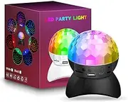 tapfou Small Night Light Disco Ball Disco Lights-Party Sound Activated Strobe with Button Control, Light DJ Lighting, Led RGB Bal, Dance Show for Home Room Parties Kids