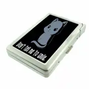 Don't Tell Me To Smile Em1 Cigarette Case with Built in Lighter Metal Wallet