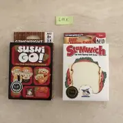 Sushi Go! & Slamwich Card Games By Gamewright (Mails In Shipping Box) New