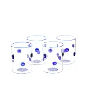 Jonathan Adler Set of 4 Boxed Dottie Rocks Glassware