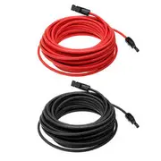 10 AWG 15 Meter Solar Panel Extension Cable Wire Black/Red with MC4 Connectors 13344 RED
