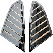 A5 Side Window Triangle Shutters Decoration Air Intake Trims Vent Louvers Scoop Cover Compatible for A4 4door 2008-2019(08-15 ABS GlossBlack)