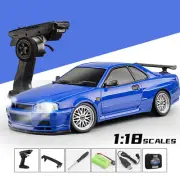 New 2.4G RC Car 1/18 Metal Shell Drift RC Car Flip Light Model Toy Car
