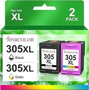 JINKCOLOR 305XL Ink Cartridges Remanufactured for HP 305 Ink Cartridges Black and Colour 305 XL for HP DeskJet 2700 2710 2720 2722 Plus 4100 4120 4130 Envy 6000 6010 6020 6030 6032 Pro 6400 6430 6432