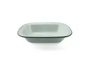 Falcon Enamel Oblong Pie Dish 32cm Duck Egg Blue and Grey Rim
