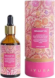 The Ayurveda Experience Iyura Kesaradi Face Oil - 5000-Year-Old Recipe With Exotic Saffron, Turmeric & Rose – For Visibly Brighter Skin - 100% Natural Ayurvedic Face Moisturizer For Dry, Sensitive Skin 1.69 Fl Oz (Pack Of 1)