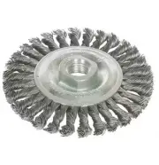 4 in. x 5/8 in.-11 Threaded Arbor Stringer Bead Twist Wire Wheel Brush
