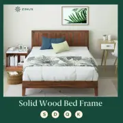 Bed Frame Single, Double, Queen & King Solid Pine Wood Base - Zinus