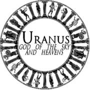 Uranus God Of Sky Heavens - 3 Pack Circle Stickers 3 Inch - Mythology Greek